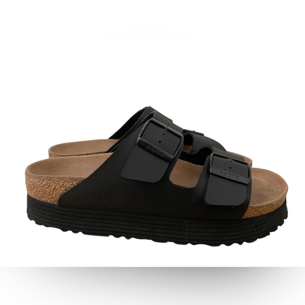 Birkenstock Papillio Black Vegan Sandals Womens Size 39